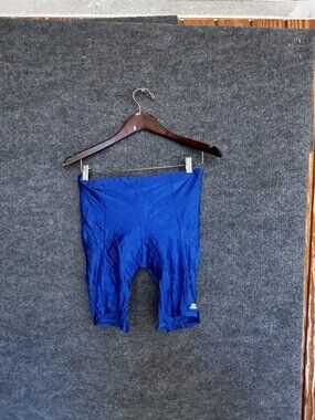 Perfection Shapewear Shorts Womens Small Blue High Waist Slimming Nylon Spandex